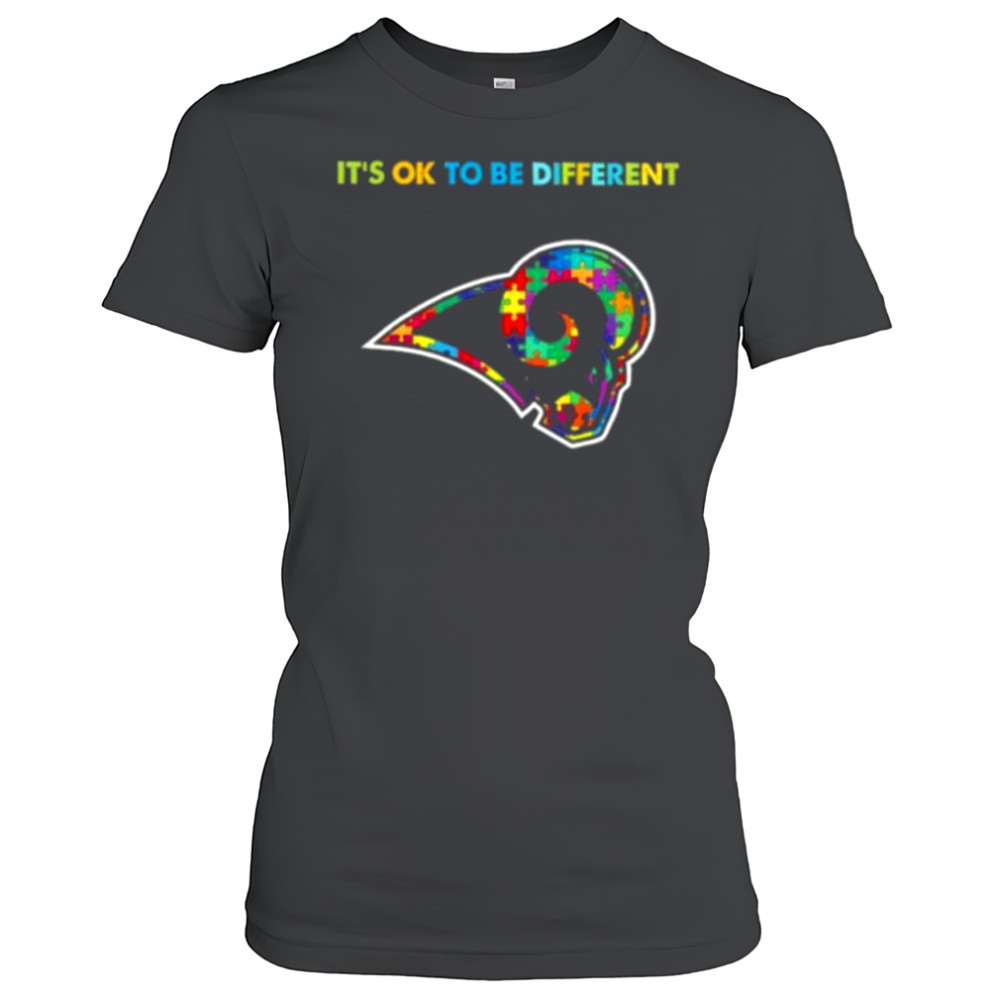 Los Angeles Rams Autism awareness It’s ok to be different Shirt Women's T-shirt
