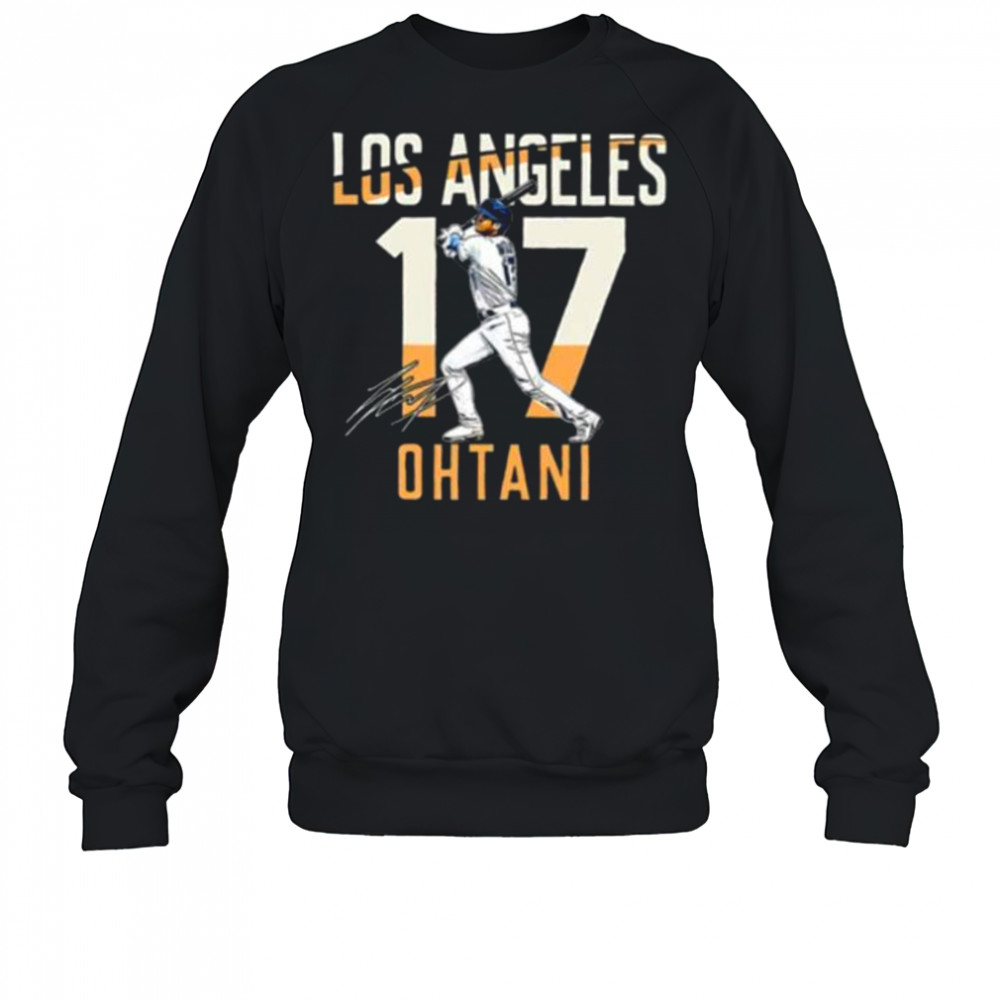 Los Angeles Shohei Ohtani 17 City Connect player autographed Shirt Sweatshirt