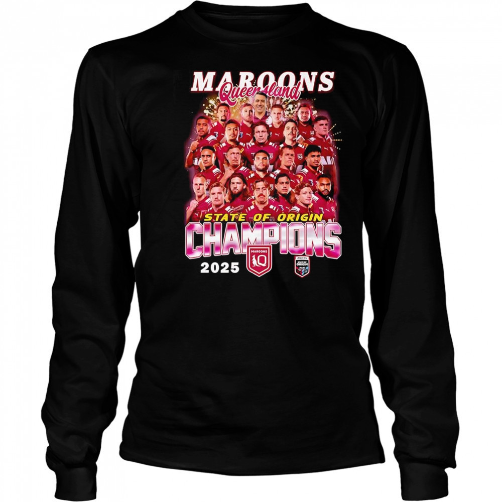 Maroons Queensland State of Origin Champions 2025 shirt Long Sleeved