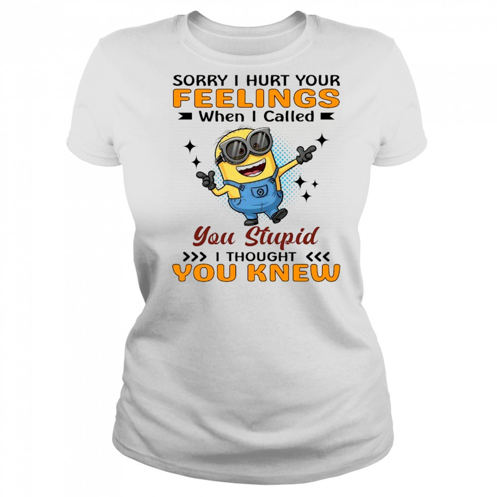 Minion sorry I hurt your feelings when I called you stupid I thought you knew shirt Women's T-shirt
