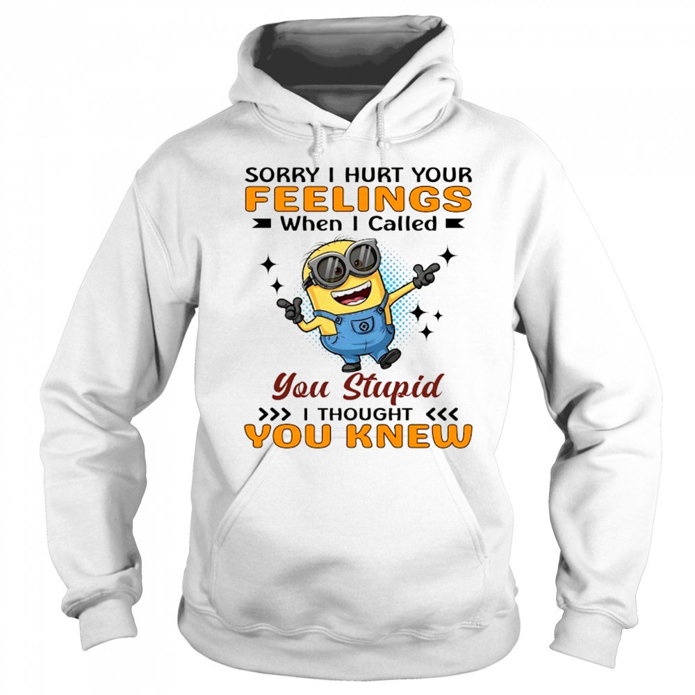 Minion sorry I hurt your feelings when I called you stupid I thought you knew shirt Sweatshirt