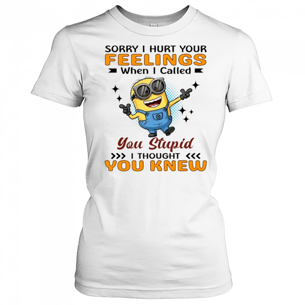 Minion sorry I hurt your feelings when I called you stupid I thought you knew shirt Women's T-shirt