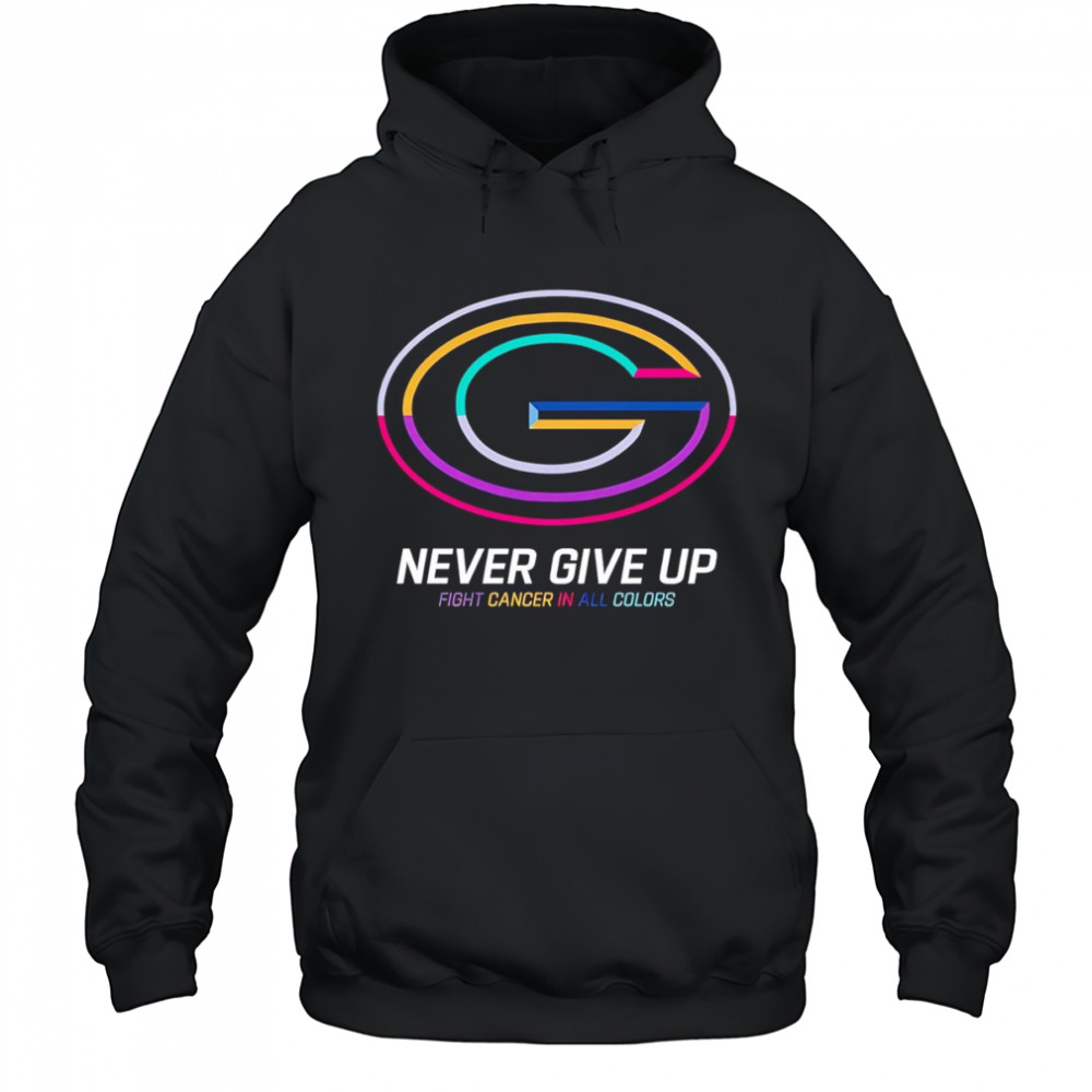 Never give up fight cancer in all colors Green Bay Packers shirt Hoodie