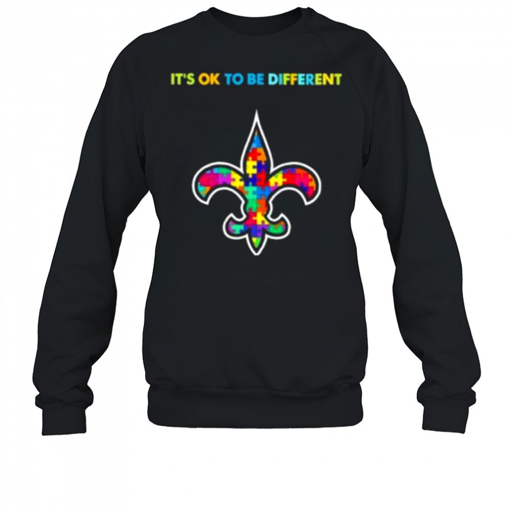 New Orleans Saints Autism awareness It’s ok to be different Shirt Sweatshirt