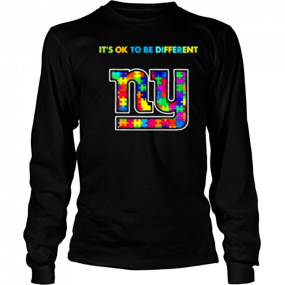 New York Giants x Autism awareness it’s ok to be different Shirt Long Sleeved