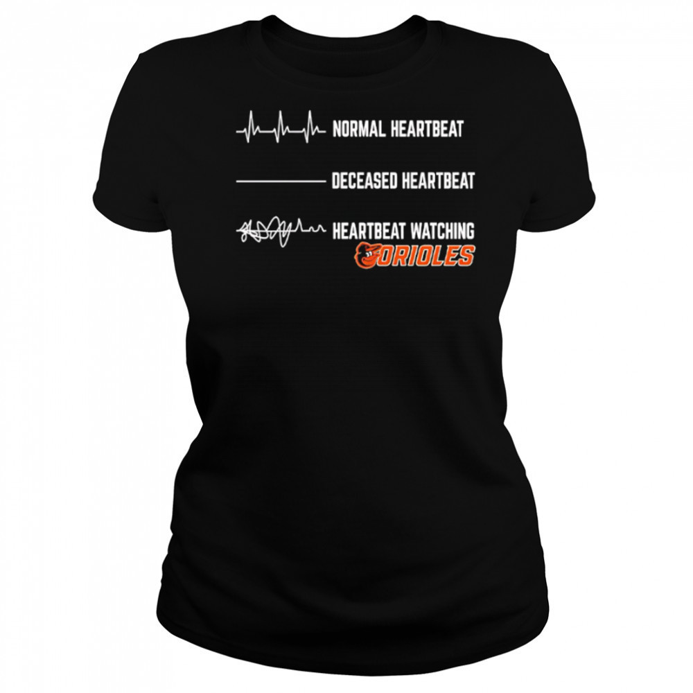 Normal Heartbeat Deceased Heartbeat Heartbeat Watching Orioles shirt Women's T-shirt