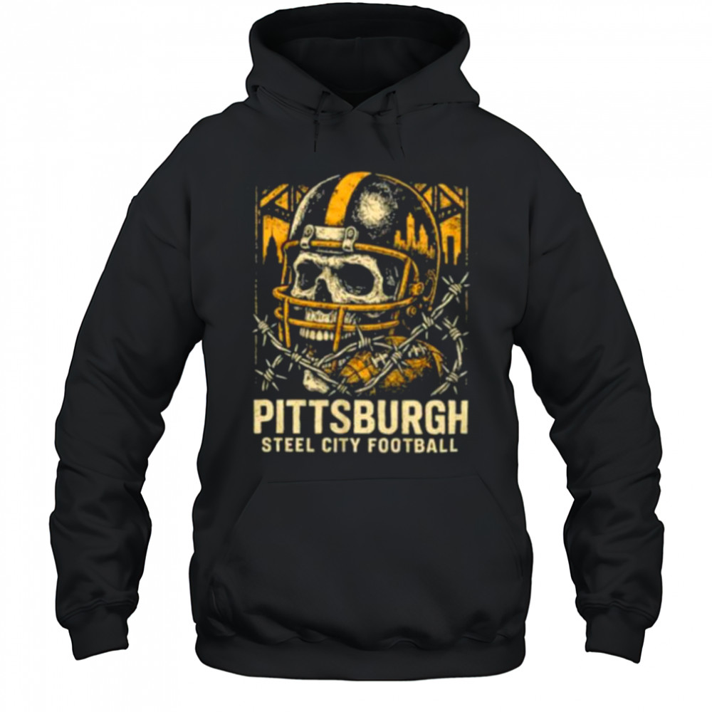 Pittsburgh Steel City Football skull crackin’ helmet Shirt Hoodie