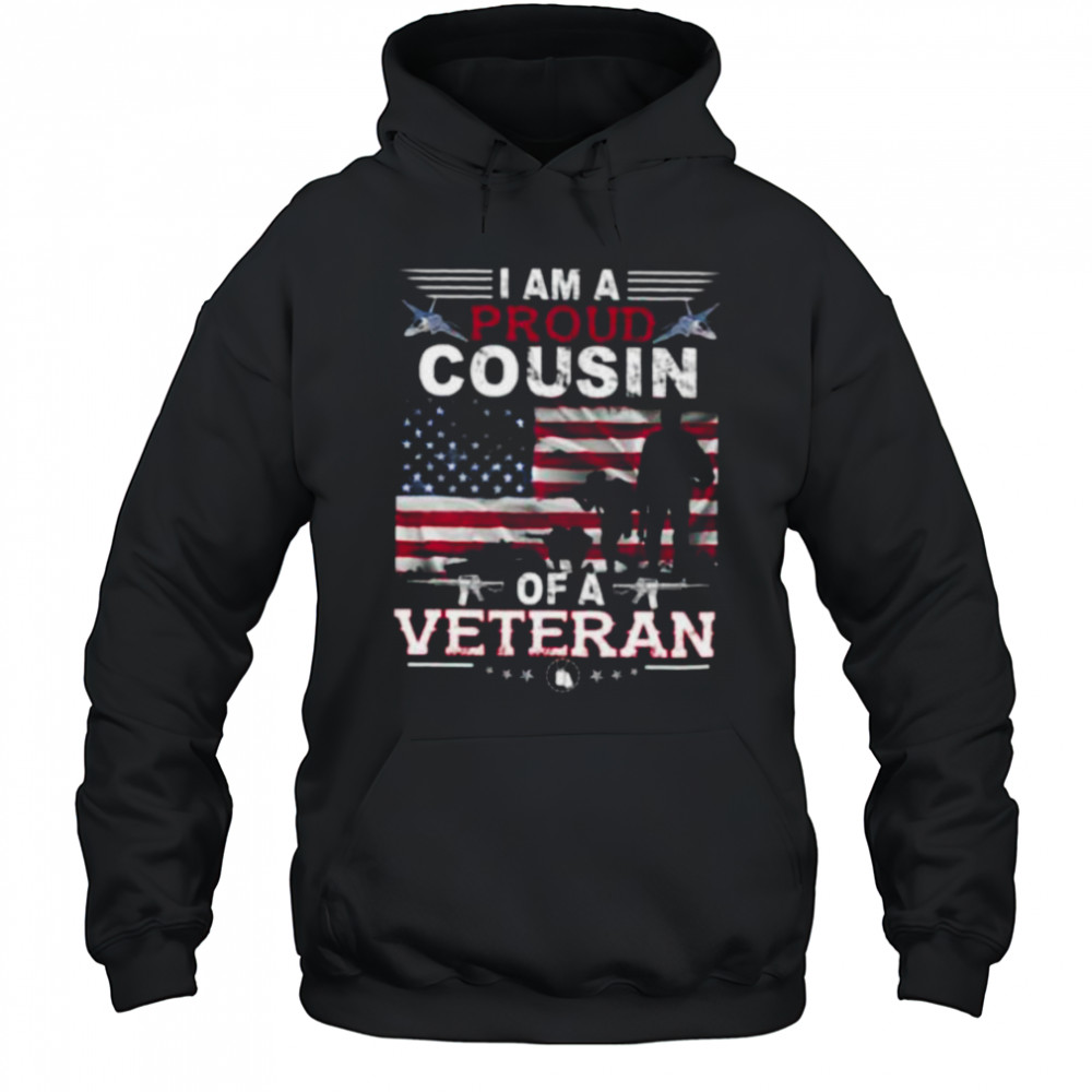 Proud Cousin Veteran Nothing Scares Patriotic Veterans Day Long Sleeve Shirt Hoodie