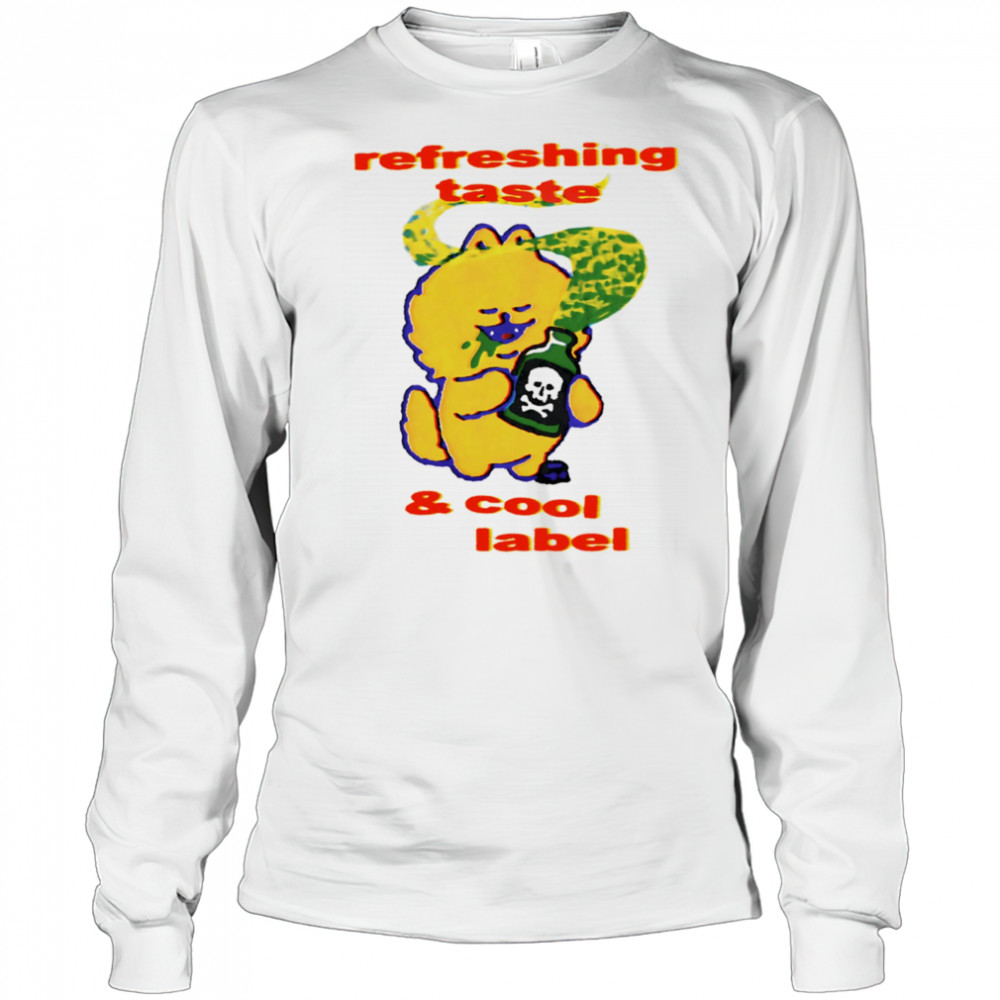 Refreshing taste and cool label shirt Long Sleeved