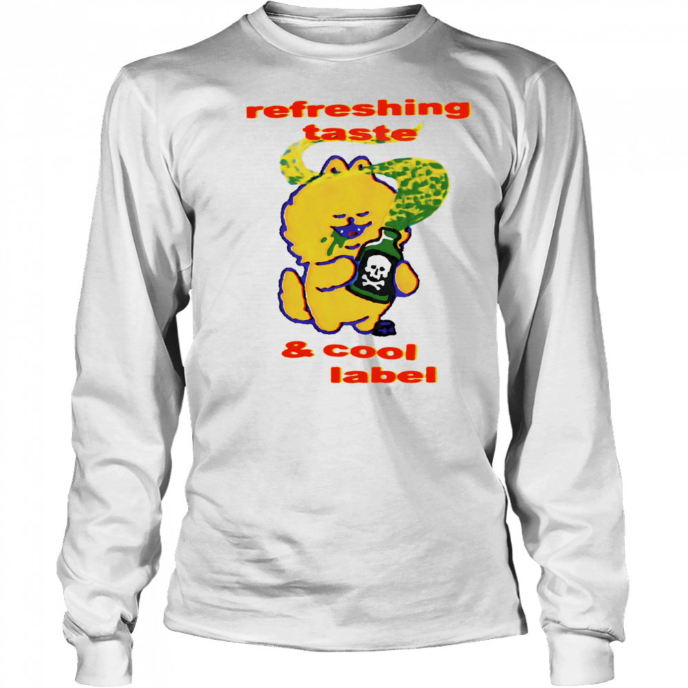 Refreshing taste and cool label shirt Long Sleeved