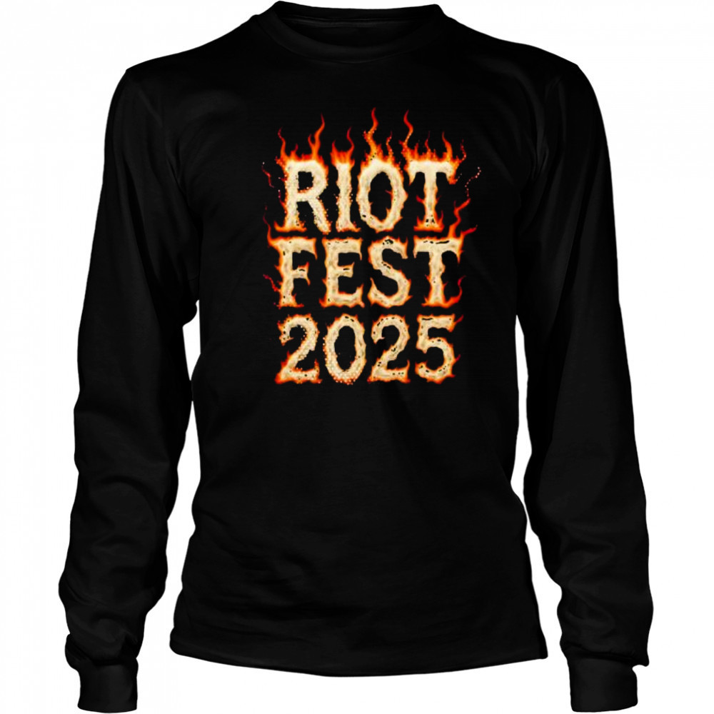 Riot Fest 2025 burning shirt Long Sleeved