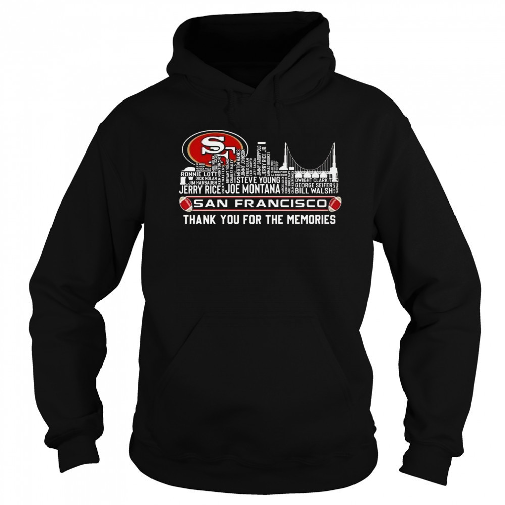 San Francisco 49ers NFL Thank You For The Memories Skyline Name 2025 Shirt Sweatshirt