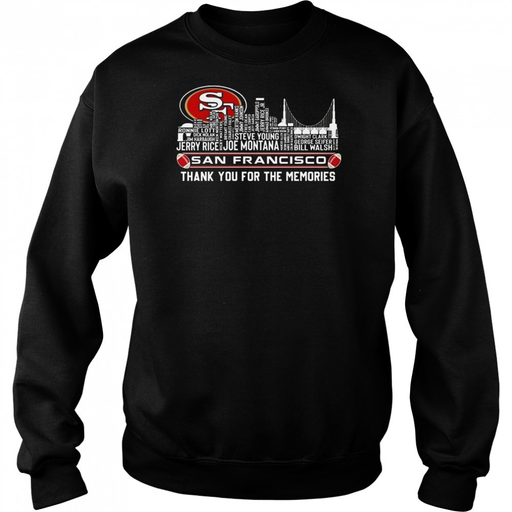 San Francisco 49ers NFL Thank You For The Memories Skyline Name 2025 Shirt Hoodie