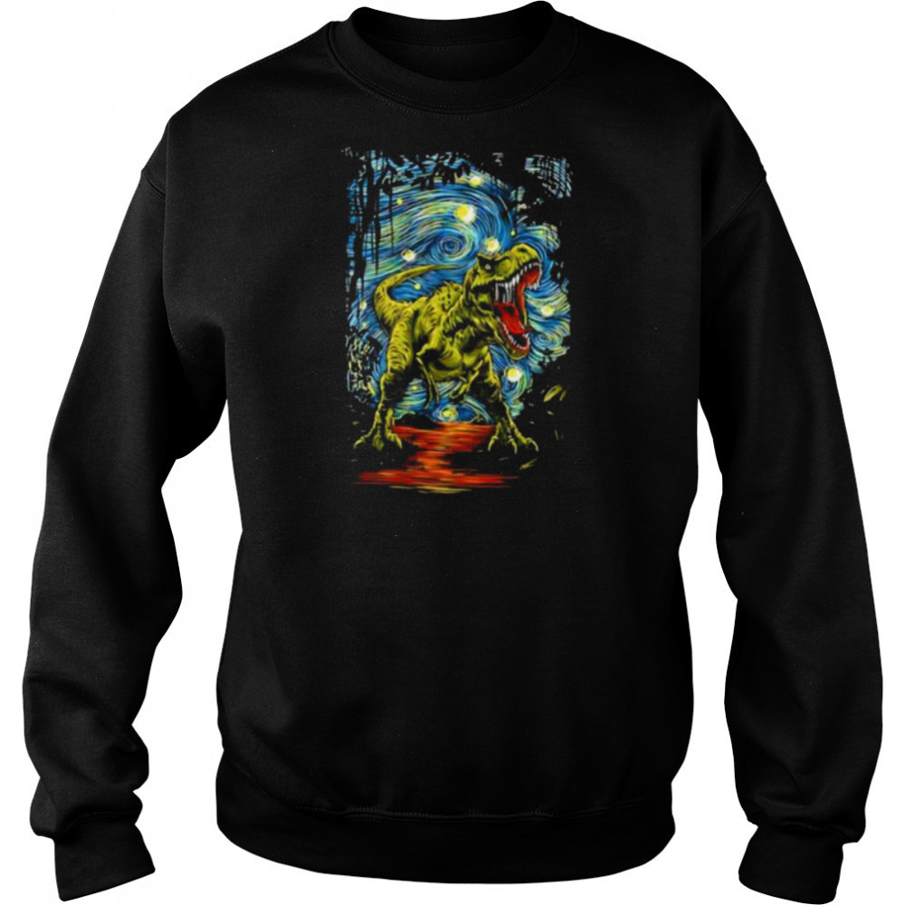 Starry Night T Rex shirt Hoodie