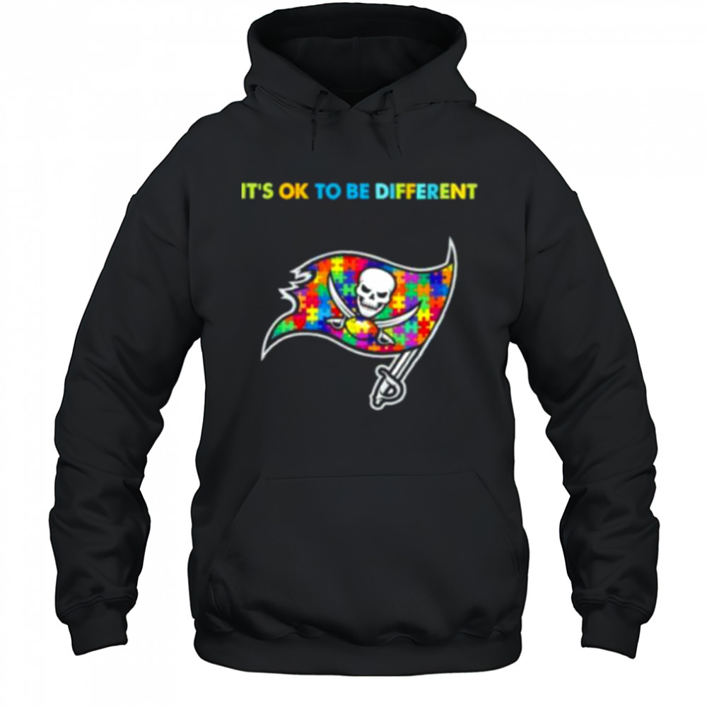 Tampa Bay Buccaneers Autism Awareness It’s ok to be different Shirt Hoodie
