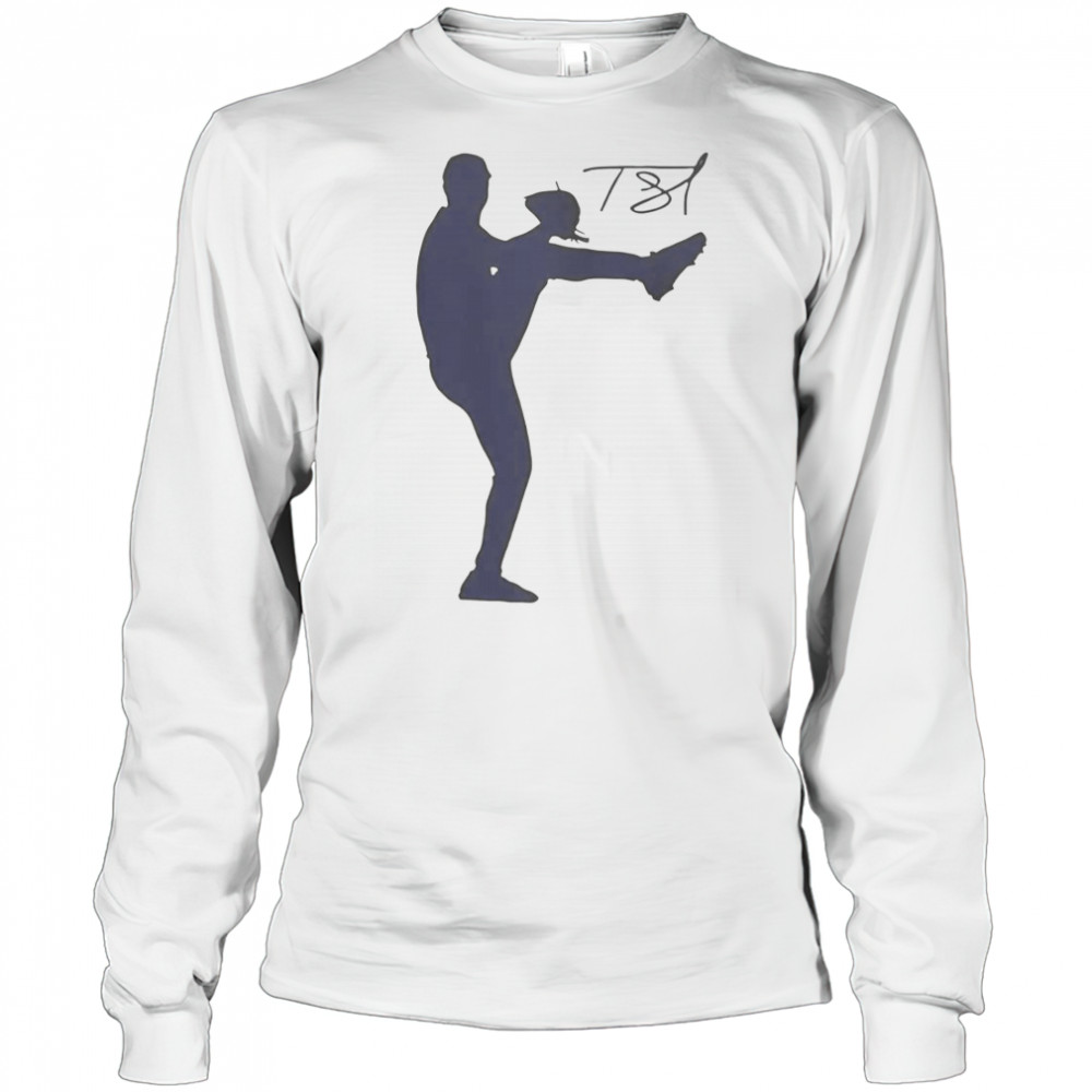 Tarik Skubal Silhouette Player Baseball Signature T-Shirt Long Sleeved