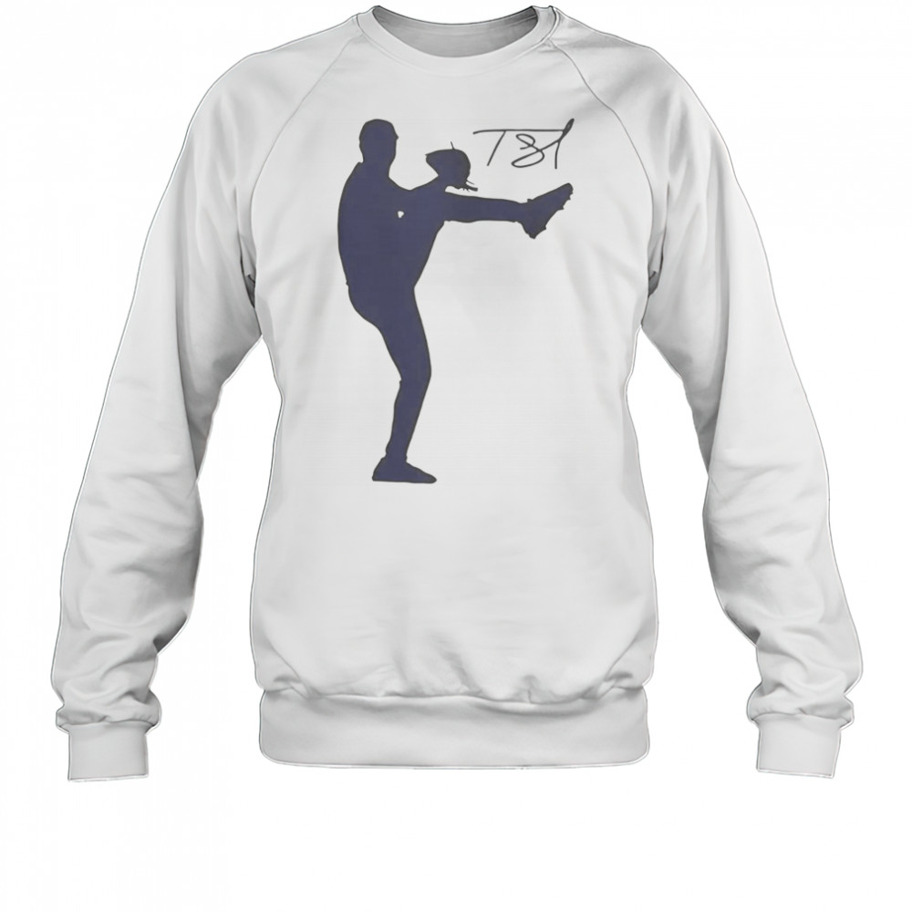 Tarik Skubal Silhouette Player Baseball Signature T-Shirt Sweatshirt