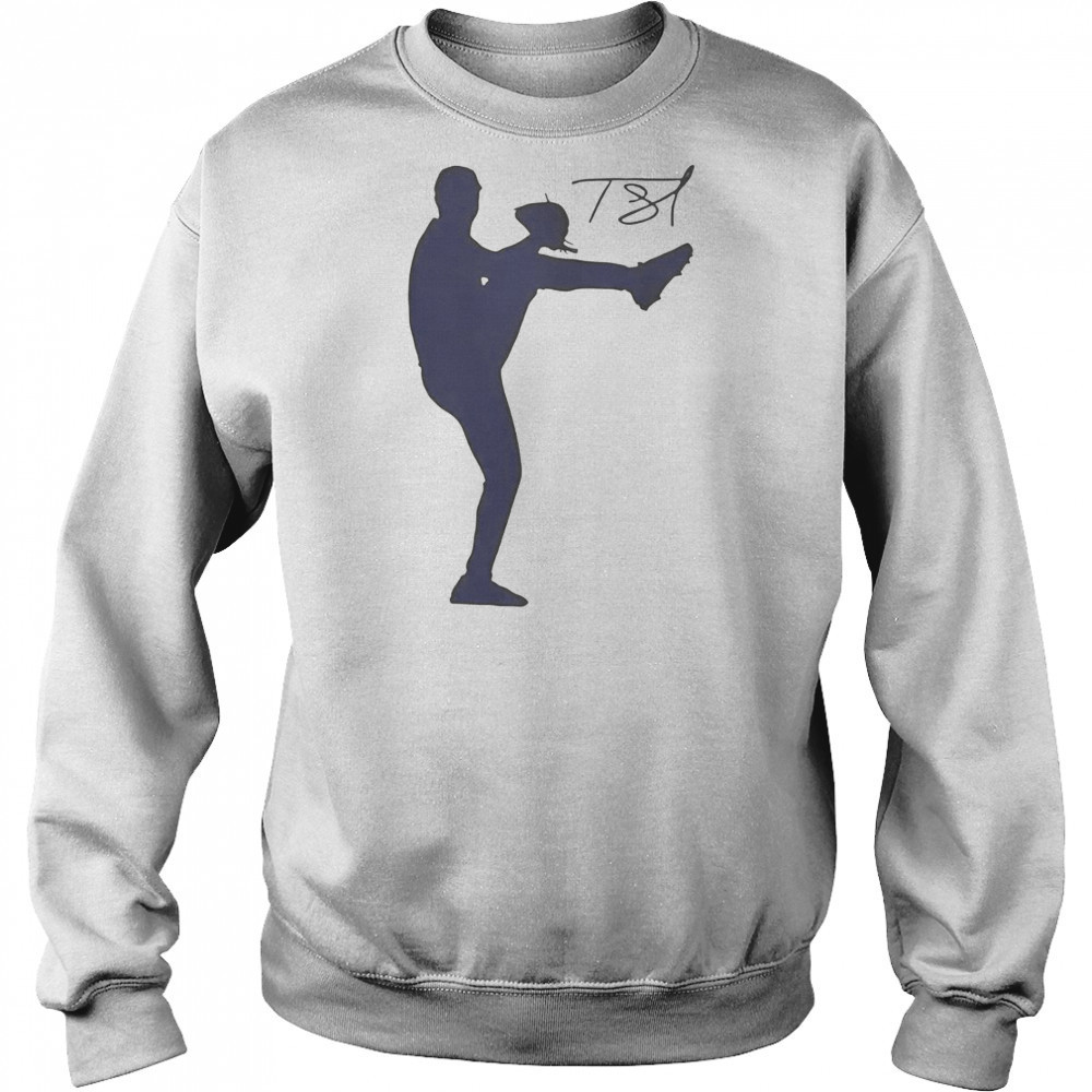 Tarik Skubal Silhouette Player Baseball Signature T-Shirt Hoodie