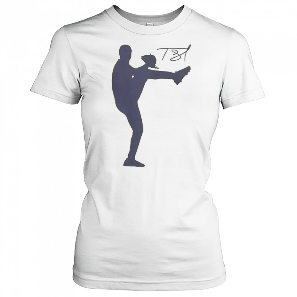 Tarik Skubal Silhouette Player Baseball Signature T-Shirt Women's T-shirt