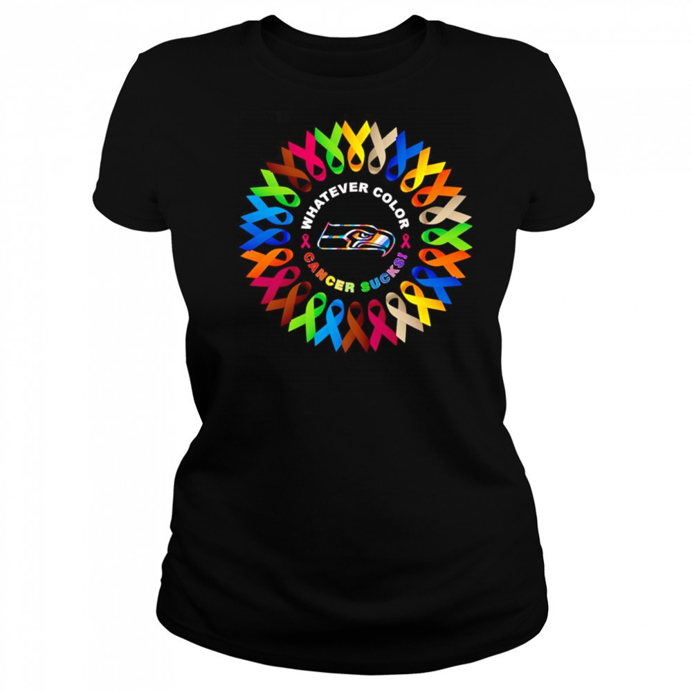 Whatever color cancer sucks Seattle Seahawks shirt Women's T-shirt