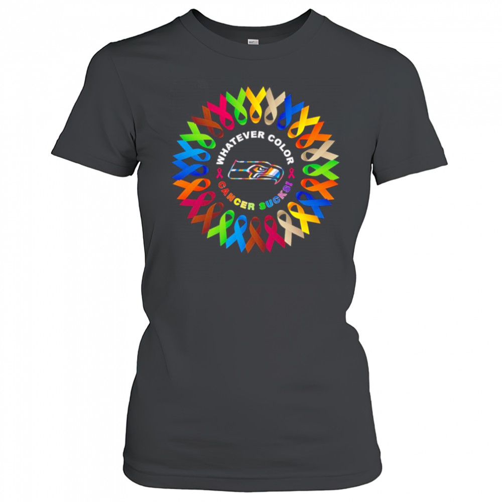 Whatever color cancer sucks Seattle Seahawks shirt Women's T-shirt