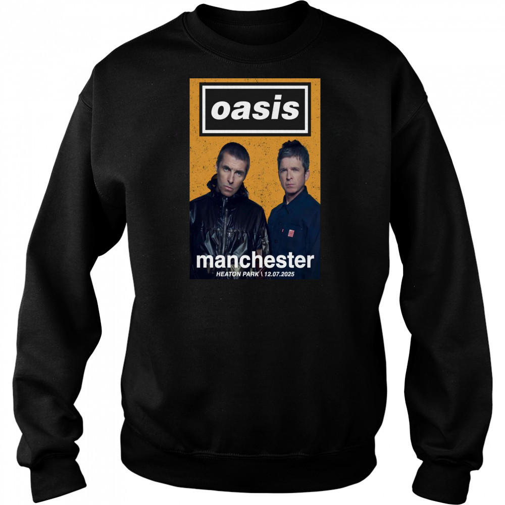 12 Jul 2025 OASIS Manchester UK Tour Poster T-Shirt Hoodie