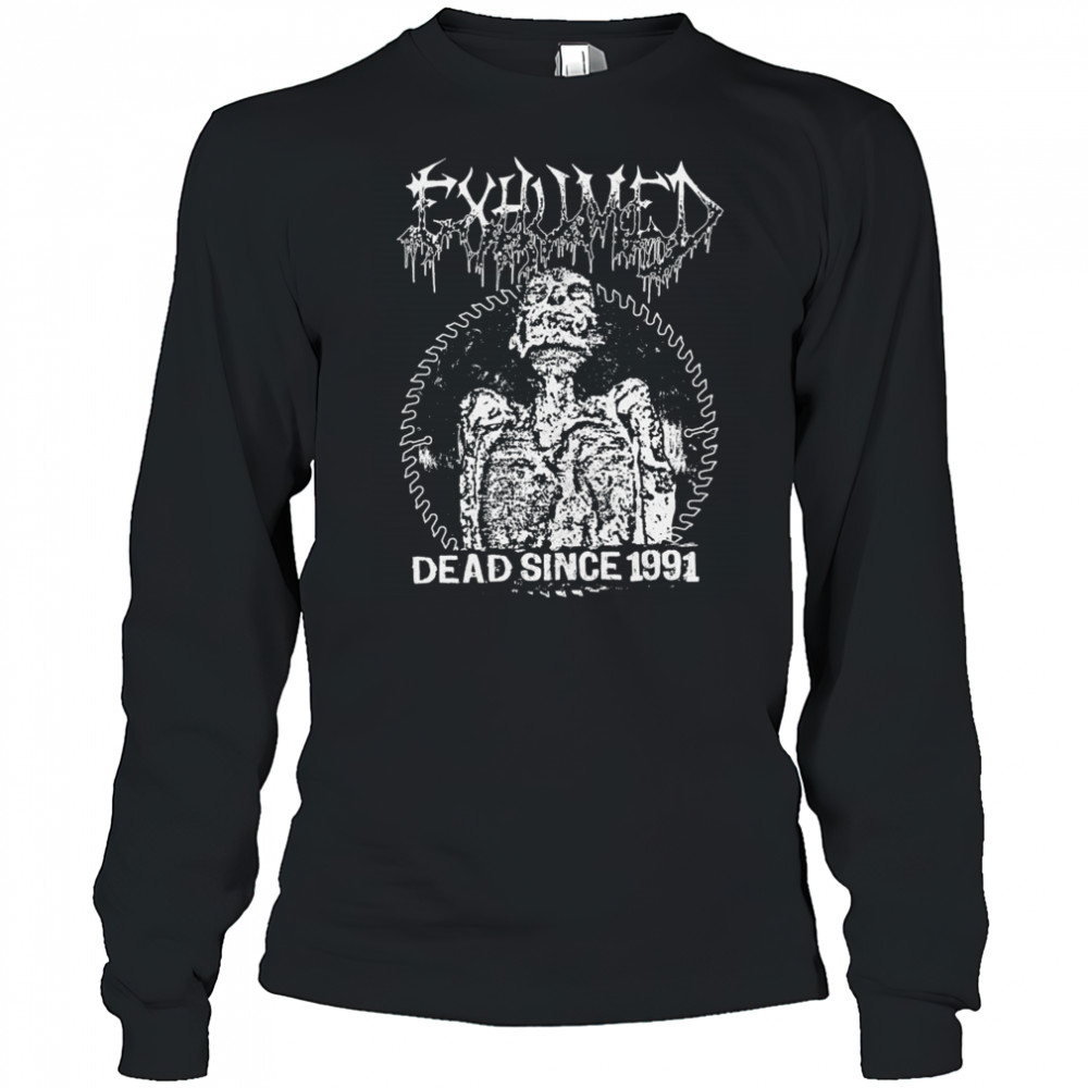 Exhumed Dead Since 1991 Skeleton T-shirt Long Sleeved