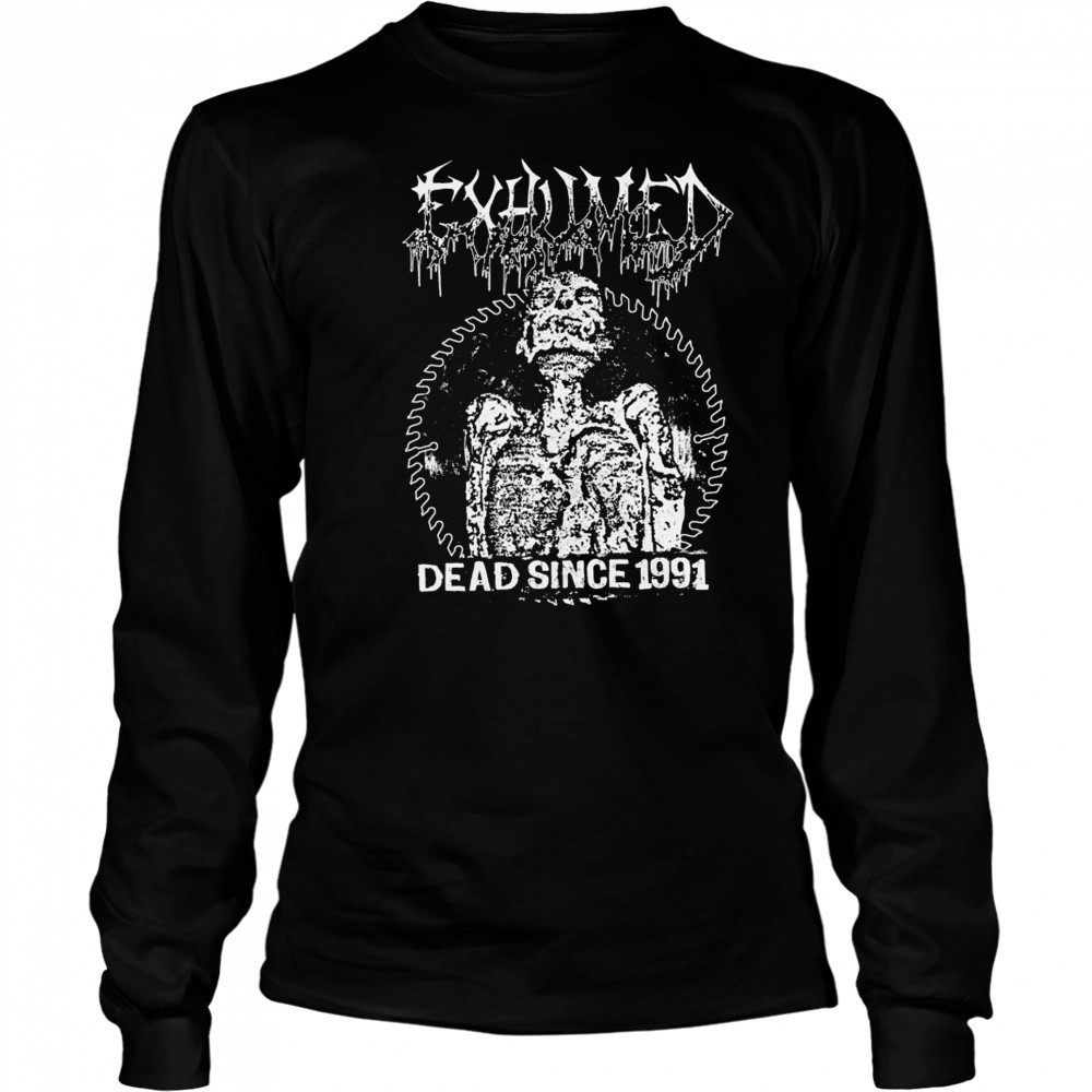 Exhumed Dead Since 1991 Skeleton T-shirt Long Sleeved