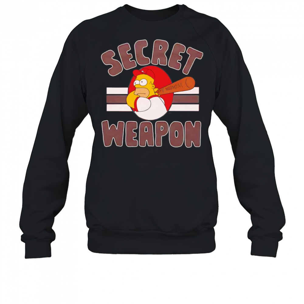 Homer Secret Weapon baseball cartoon shirt Sweatshirt