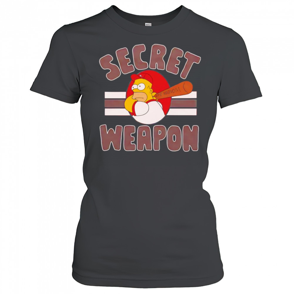 Homer Secret Weapon baseball cartoon shirt Women's T-shirt