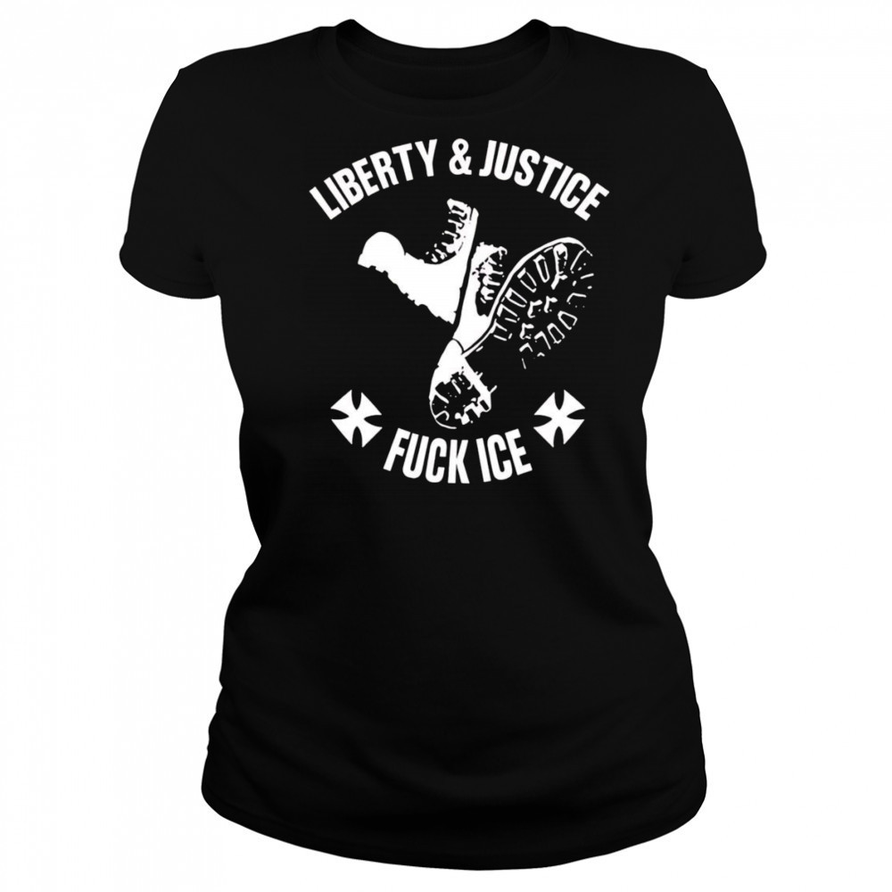 Liberty and justice fuck ice shirt Women's T-shirt