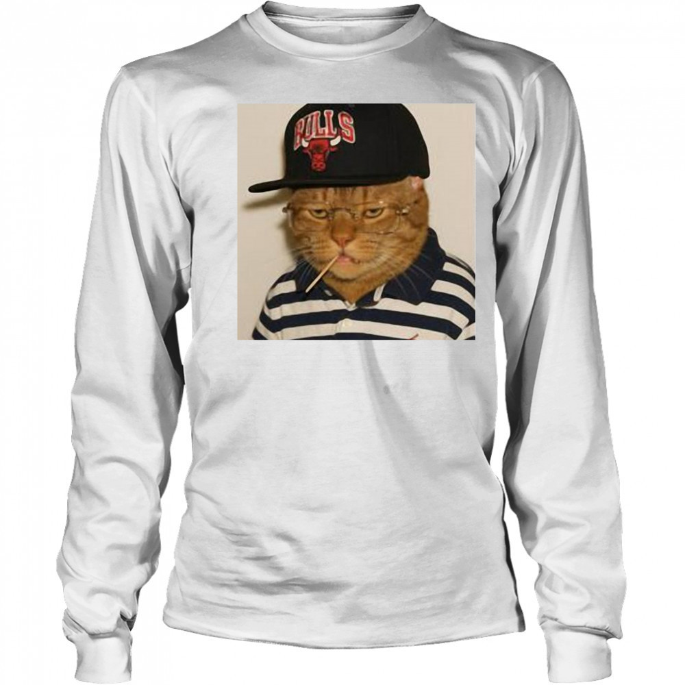 Numanuk Cat With Bulls Hat T-Shirt Long Sleeved