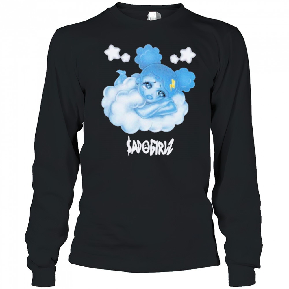 Sad Girlz Blue Airbrush 2025 T-Shirt Long Sleeved