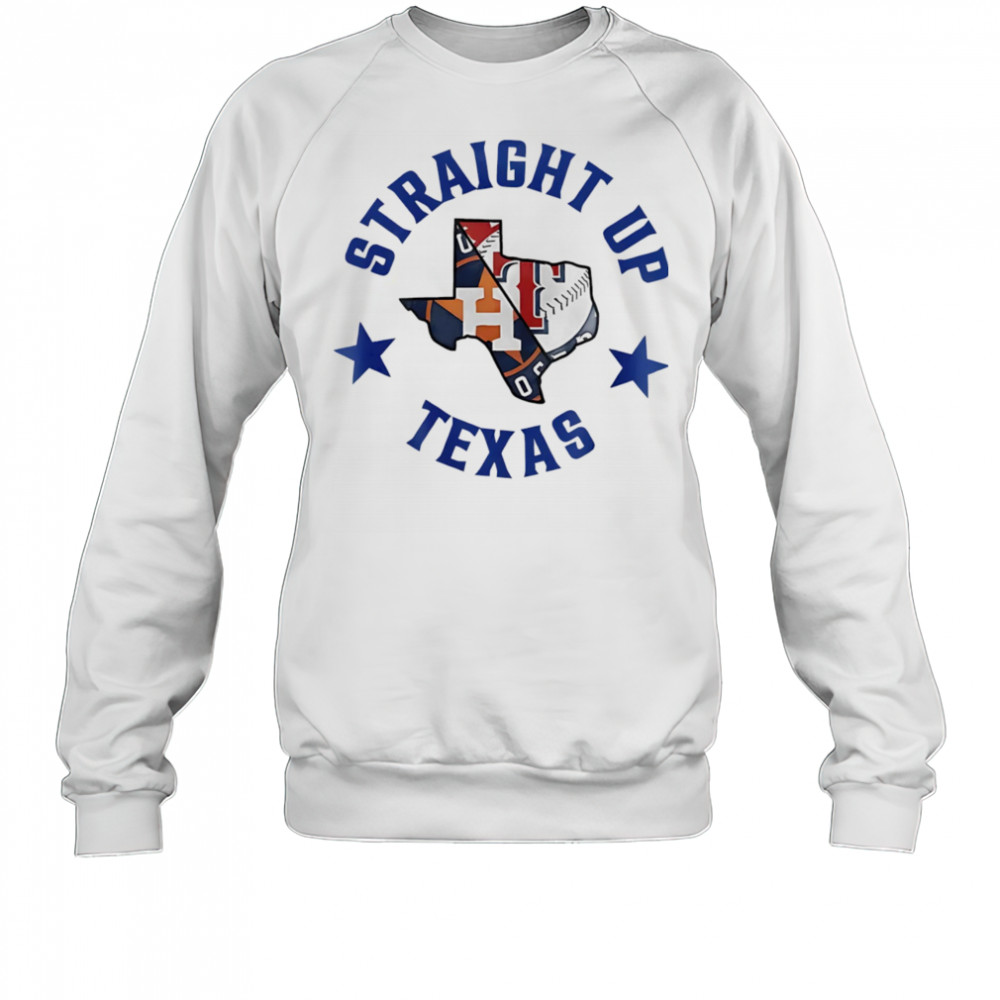 Straight up Texas Rangers and Houston Astros logo shirt Sweatshirt