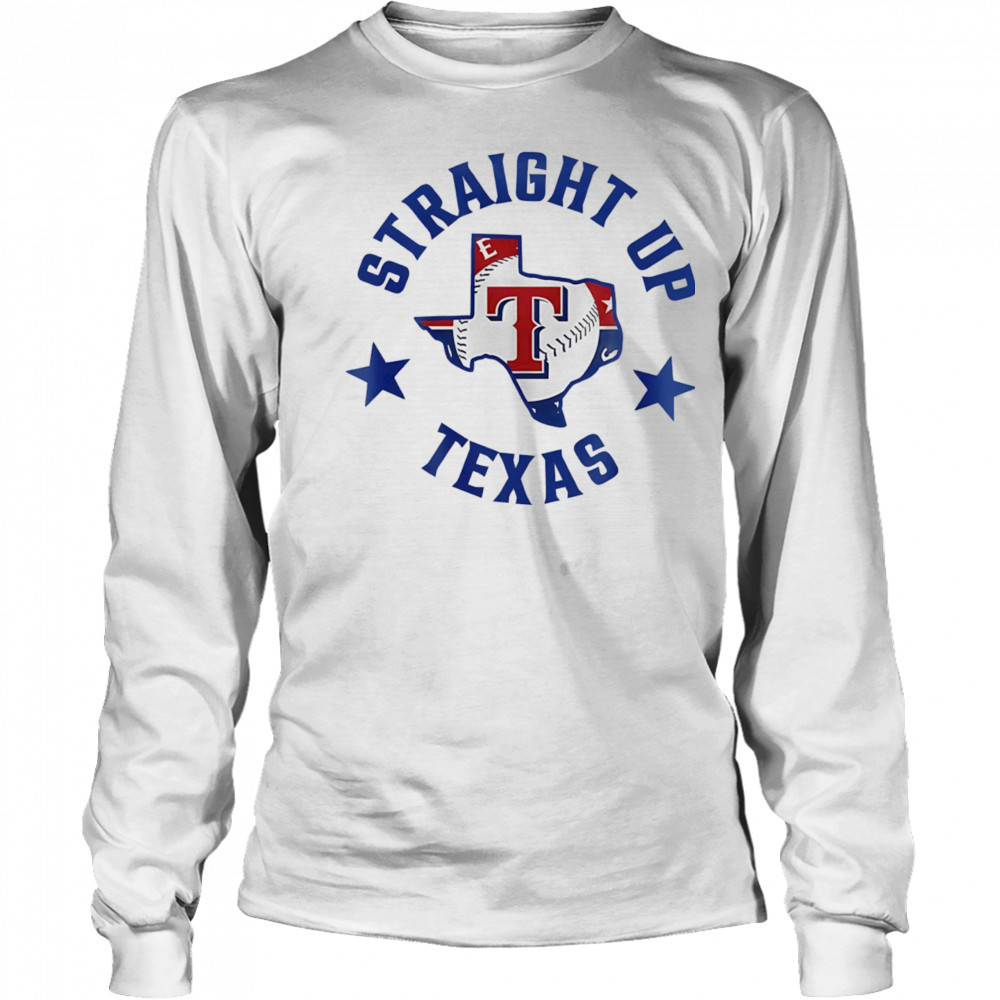 Straight up Texas Rangers logo shirt Long Sleeved