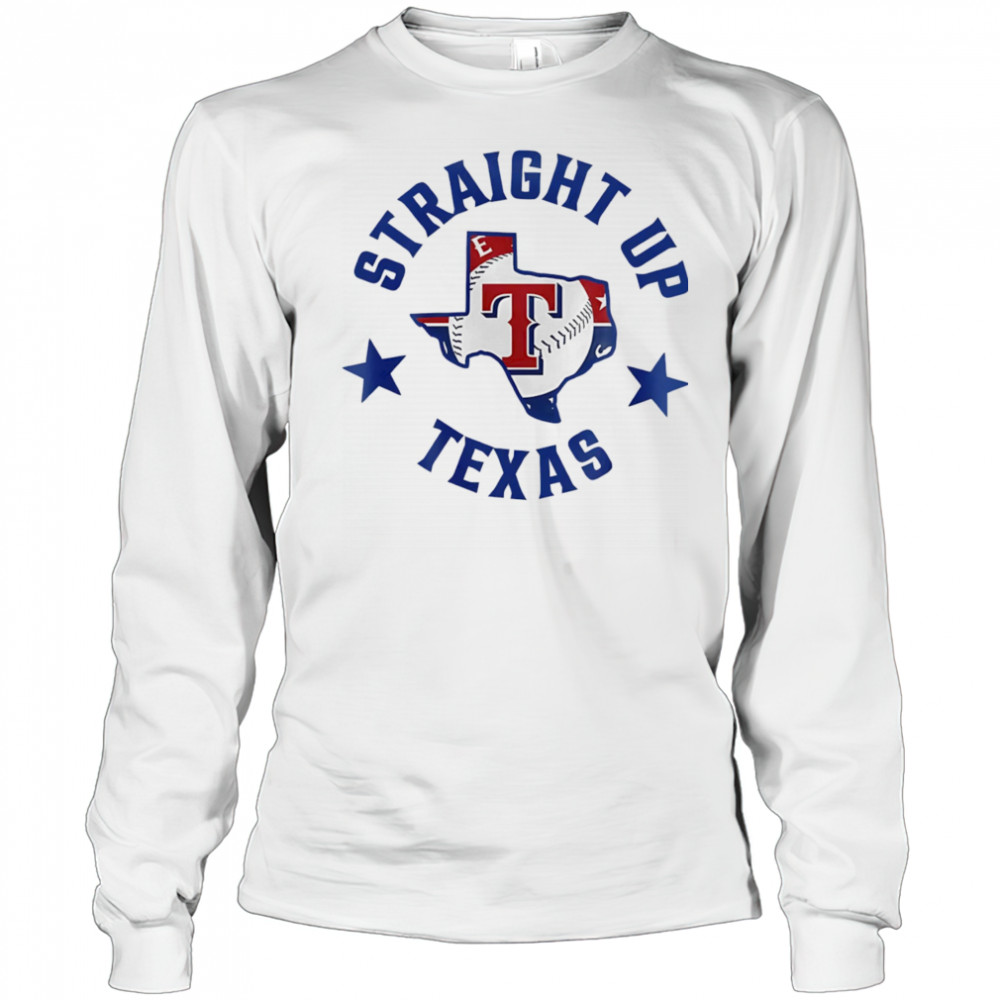 Straight up Texas Rangers logo shirt Long Sleeved
