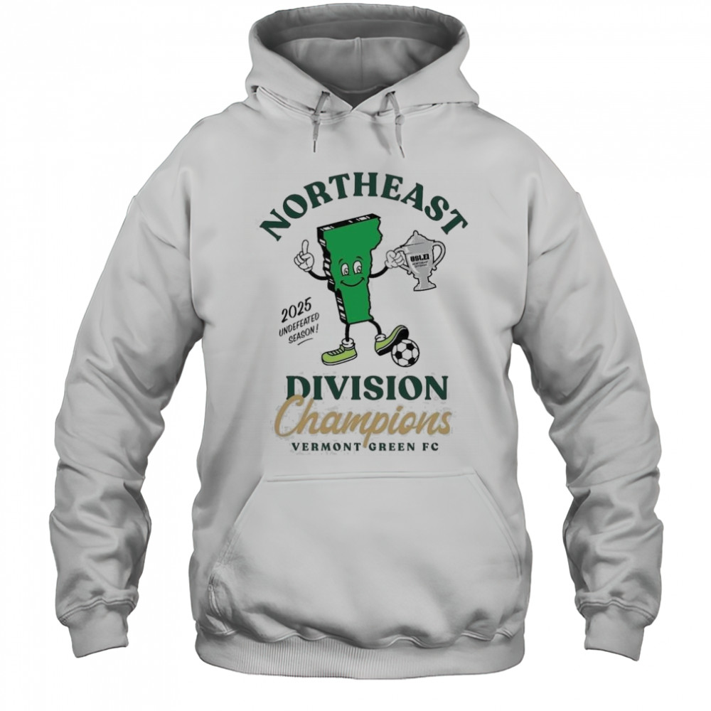 Vermont Green Fc Northeast Division Champions 2025 Shirt Hoodie
