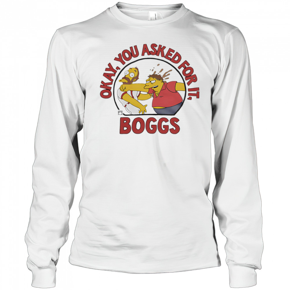 Wade Boggs you asked for it cartoon shirt Long Sleeved