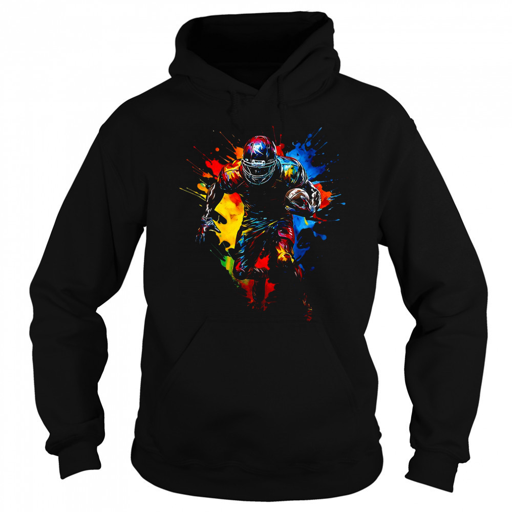 American Football Player Art Tee – Vintage Sports Fan Shirt Sweatshirt