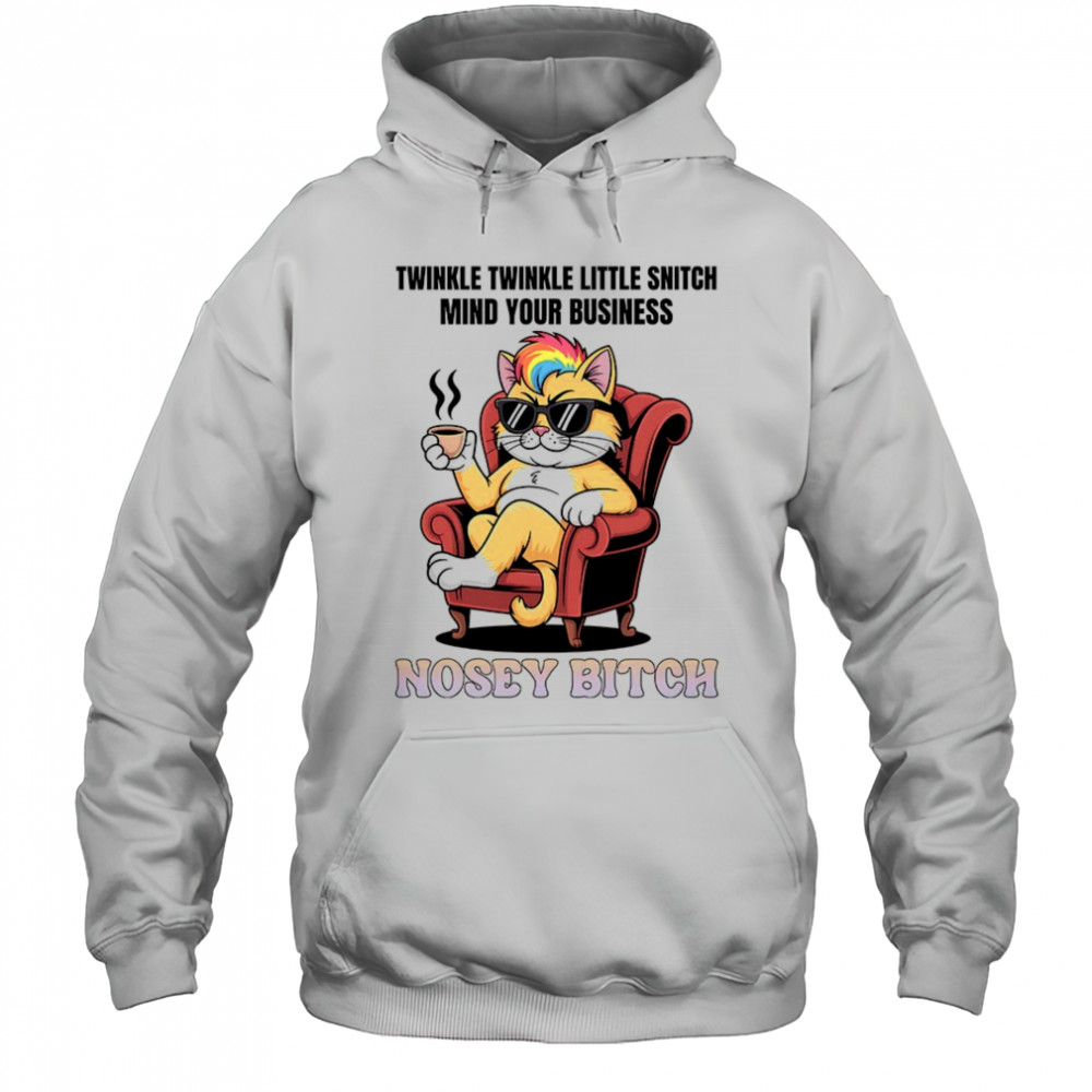 Cat twinkle twinkle little snitch mind your business nosey bitch shirt Hoodie
