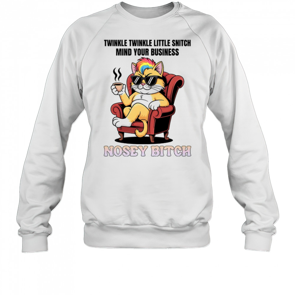 Cat twinkle twinkle little snitch mind your business nosey bitch shirt Sweatshirt