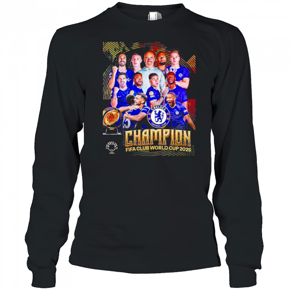 Chelsea 2025 Fifa Club World Cup Champions Winner T-Shirt Long Sleeved