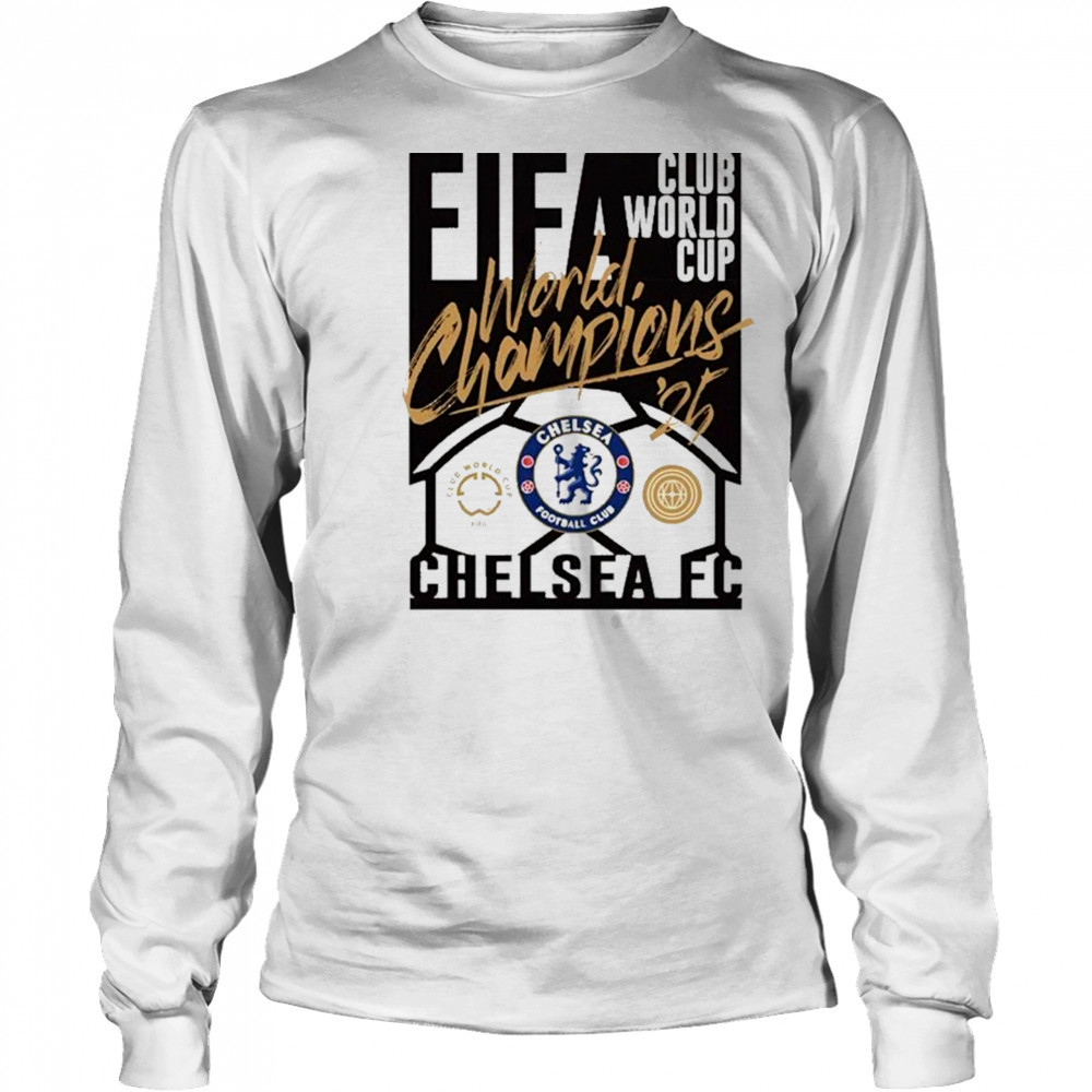 Chelsea Sportiqe 2025 FIFA Club World Cup Champions T-Shirt Long Sleeved