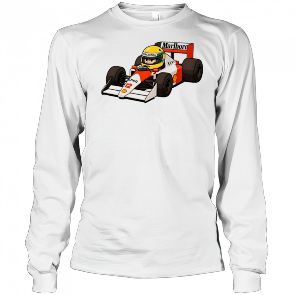 F1 Senna Marlboro cartoon shirt Long Sleeved