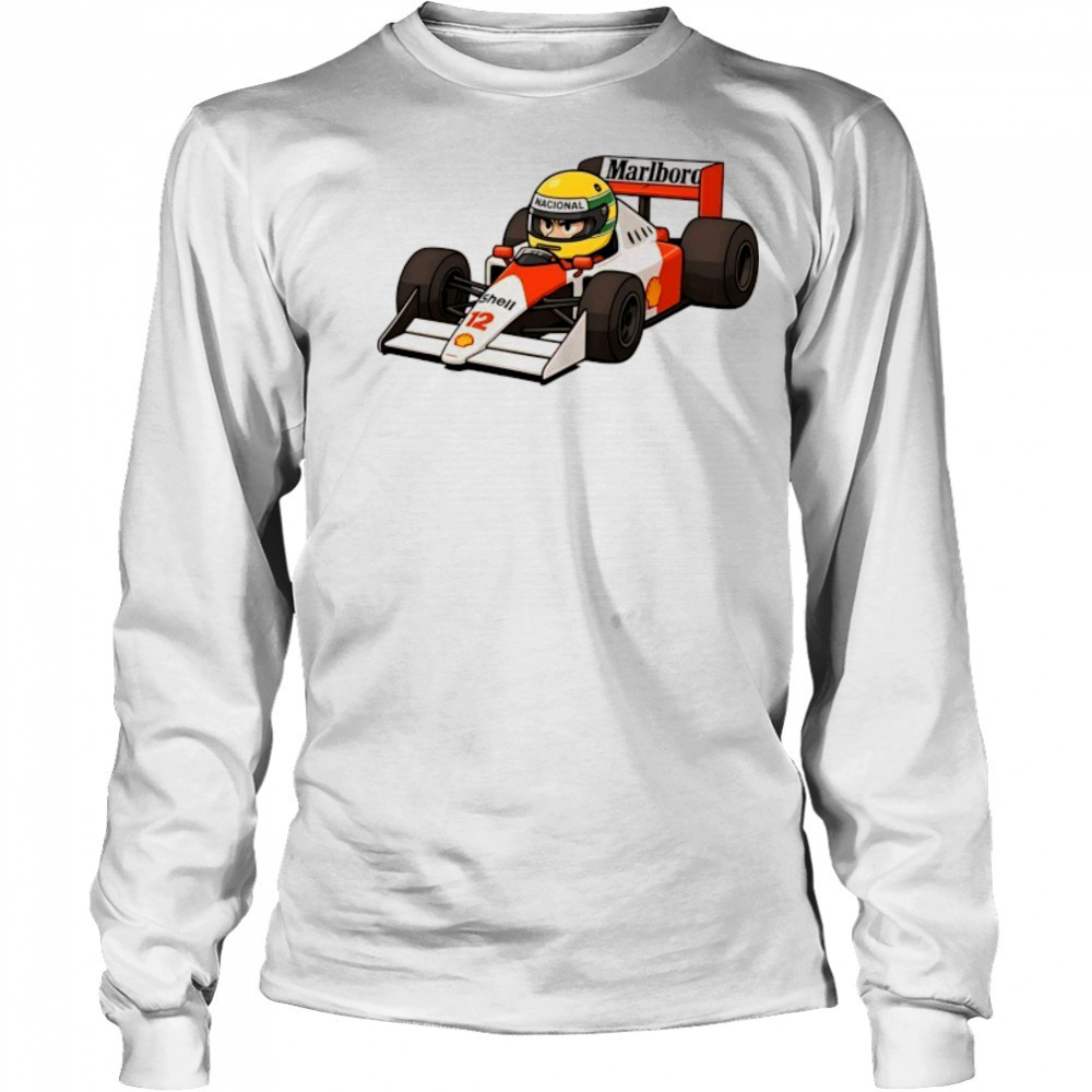 F1 Senna Marlboro cartoon shirt Long Sleeved
