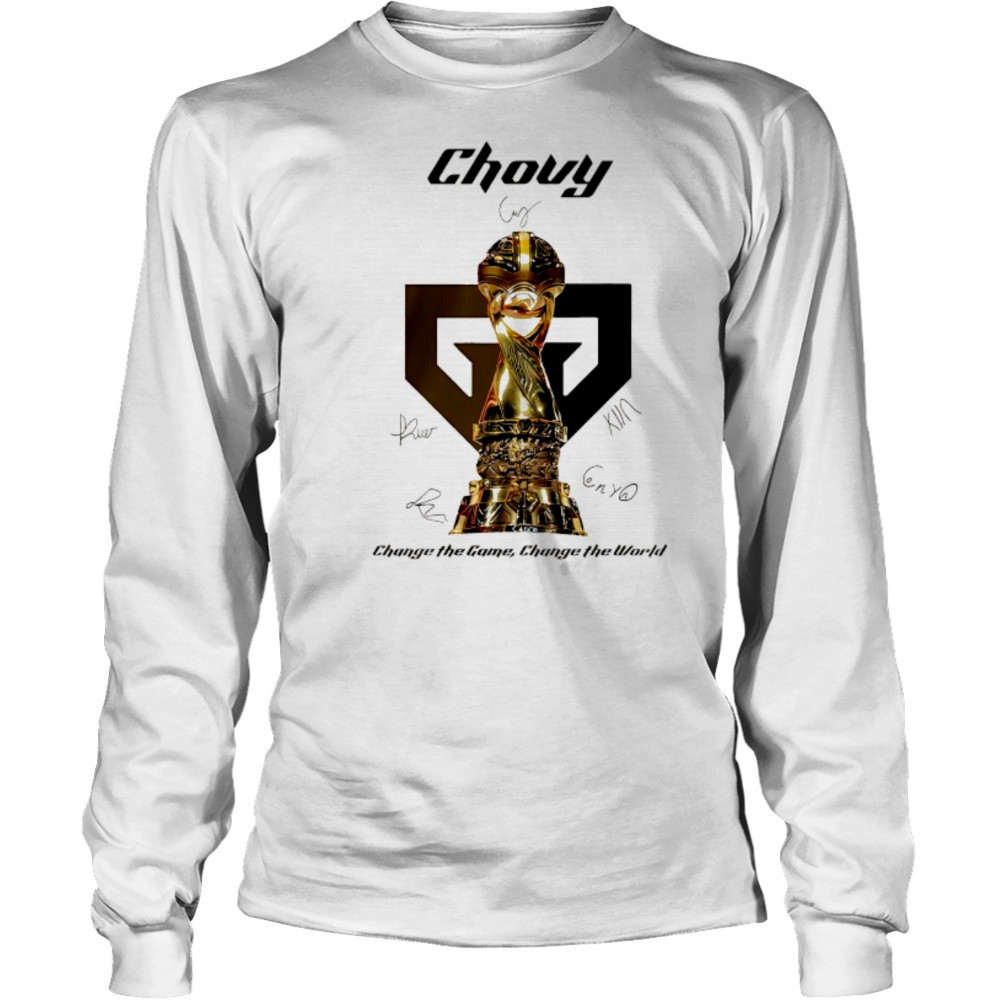 Gen.G 2025 MSI Champions Chovy signature change the game change the world shirt Long Sleeved