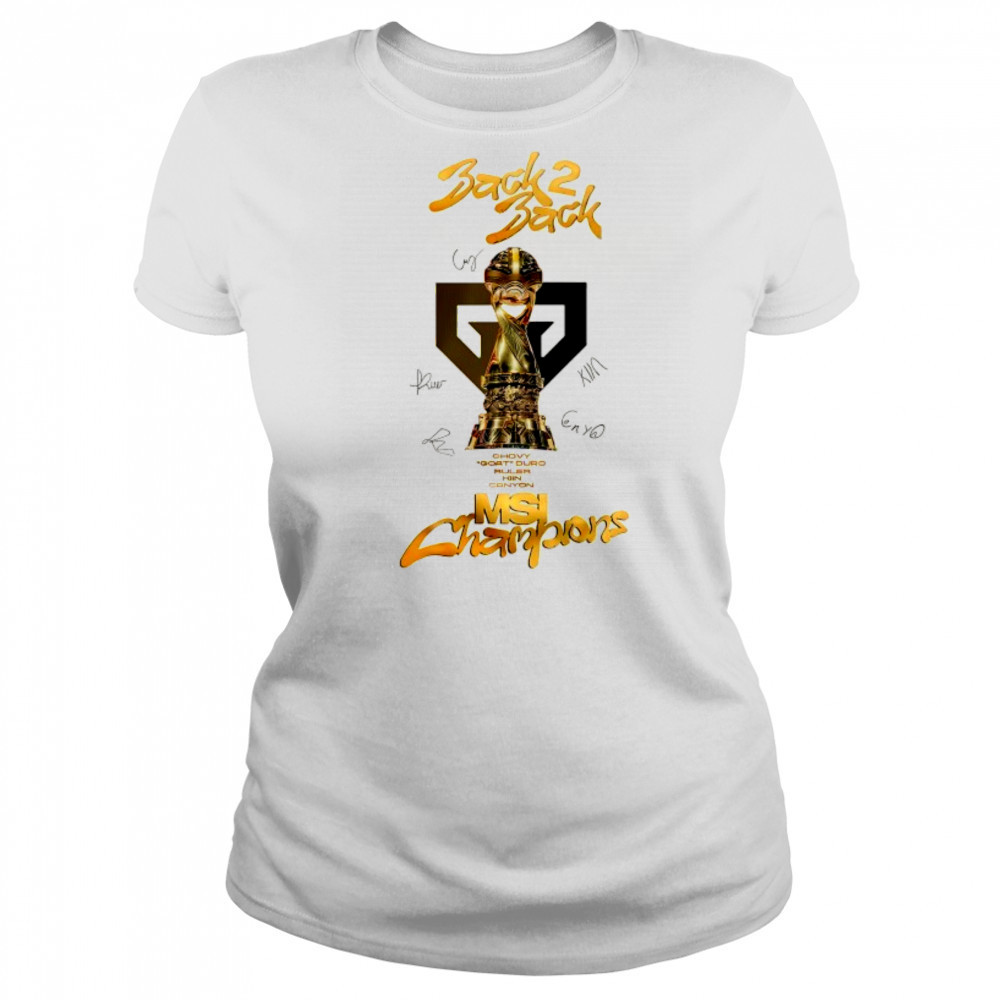 Gen.G back 2 back MSI Champions signature shirt Women's T-shirt