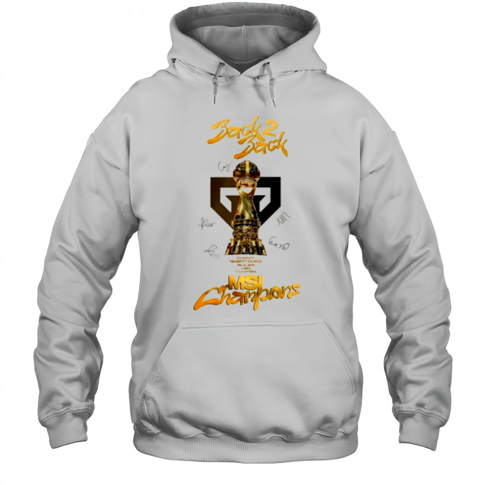 Gen.G back 2 back MSI Champions signature shirt Hoodie