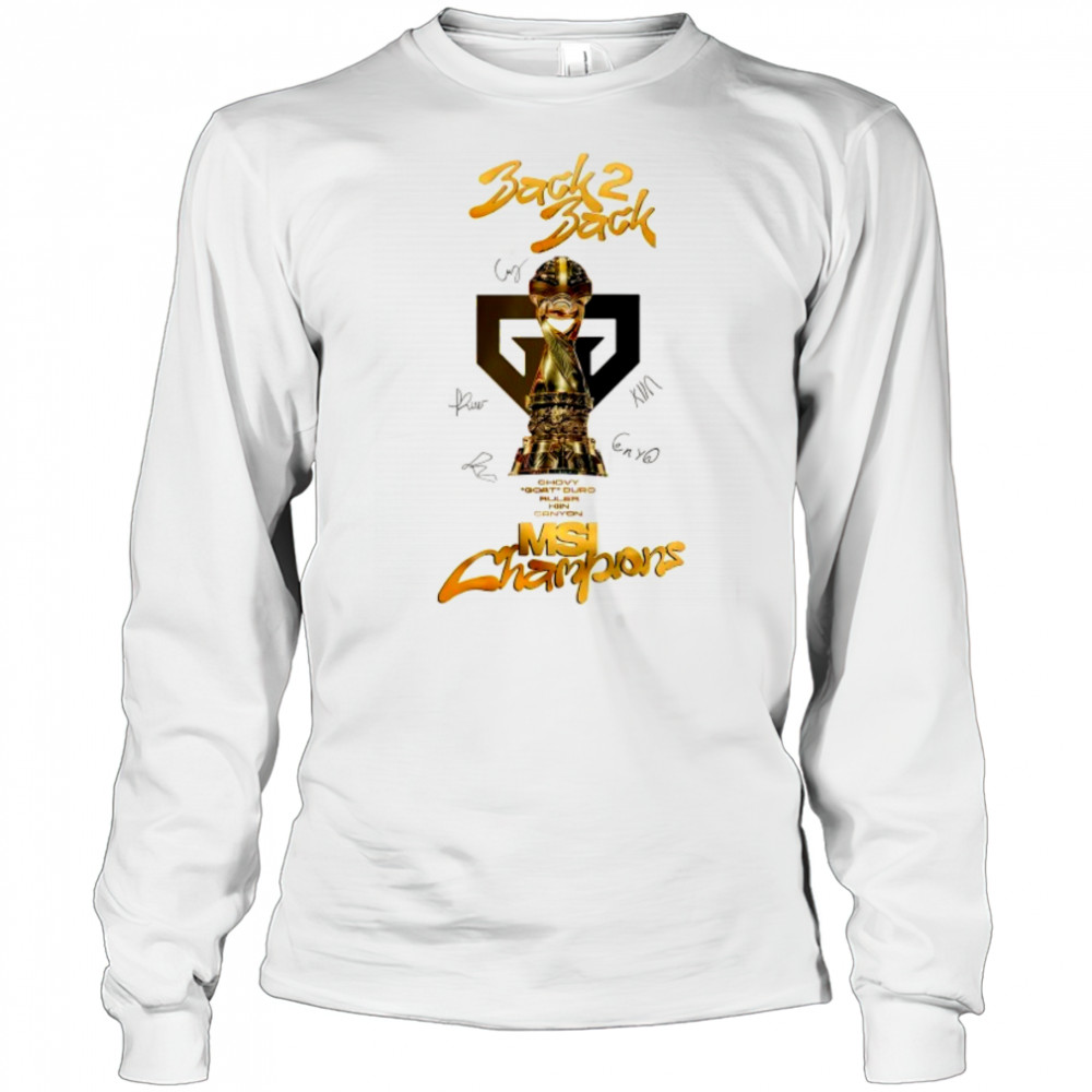 Gen.G back 2 back MSI Champions signature shirt Long Sleeved