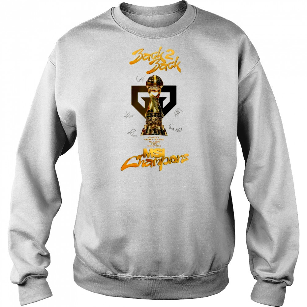 Gen.G back 2 back MSI Champions signature shirt Hoodie